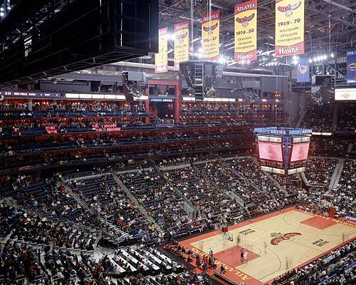 Basketball court view